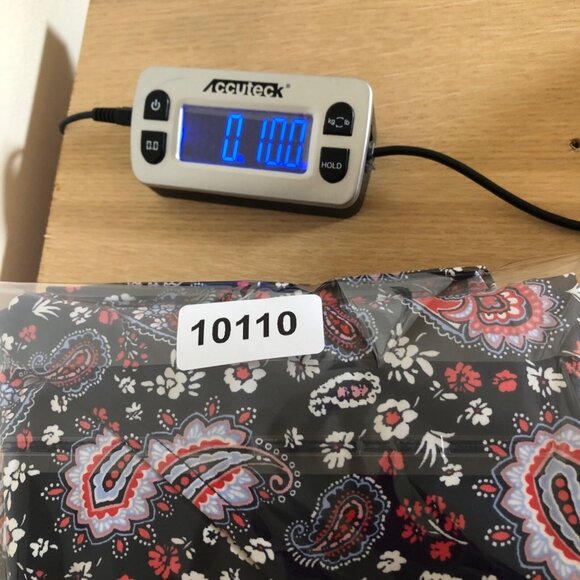 Roz & Ali Top Womens Small Navy Red Paisley Floral Small Sleeves Stretch Boho - Picture 10 of 10